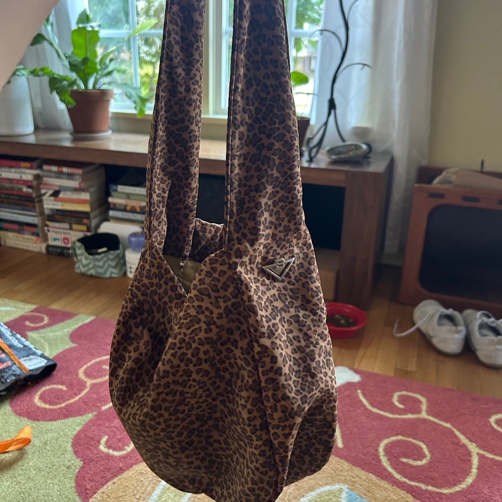 Vintage Bottega Veneta Leopard Print Shoulder Purse